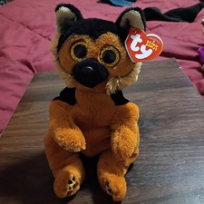 TY Beanie Baby Bellies  Ace the Dog Plush With Hang Tags German Shepherd