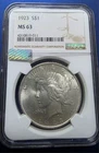 1923 San Francisco Peace Dollar Silver $1 NGC MS 63