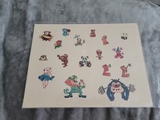 1980's VINTAGE BEARS Hand drawn Tattoo Flash Art from Tattoo Blue in Macomb IL