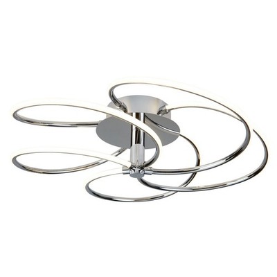 5 Leuchten LED verchromt Unterputz Decken Pendelleuchte mit Wirbel Detail