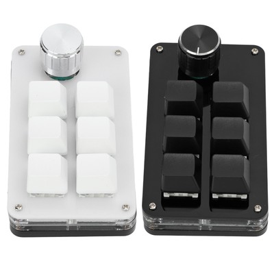 One Handed Mechanical Keyboard Multifunction 6 Key Mini Gaming Keypad Shortc Fit