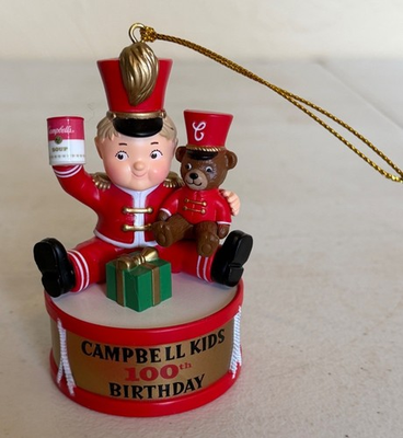 #ad #ad VINTAGE Campbell Kids Toy Soldier 100th Birthday Christmas Ornament 3.5quot; Tall $10.99