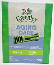 Greenies Aging Care Teenie Dental Dog Treats 96 Count