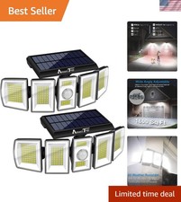 Energy-Efficient Solar LED Flood Light   300 Super Bright LEDs  Remote Control