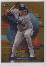 2025 Topps Finest Uncommon Gold Refractor /25 Isaac Paredes #182 tw0