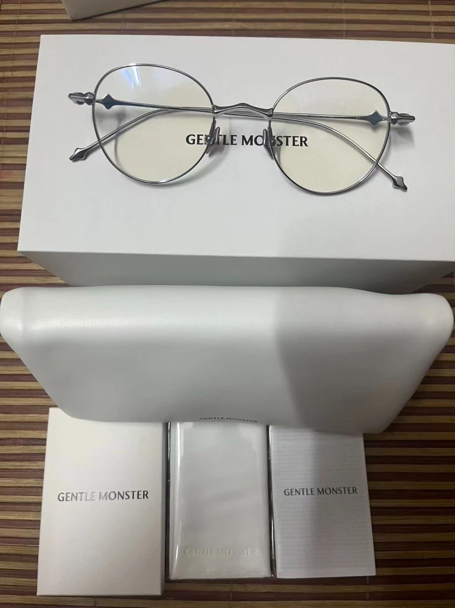 2025 NEW Gentle Monster Glasses EP 02 Silver Frame Clear Lenses w
