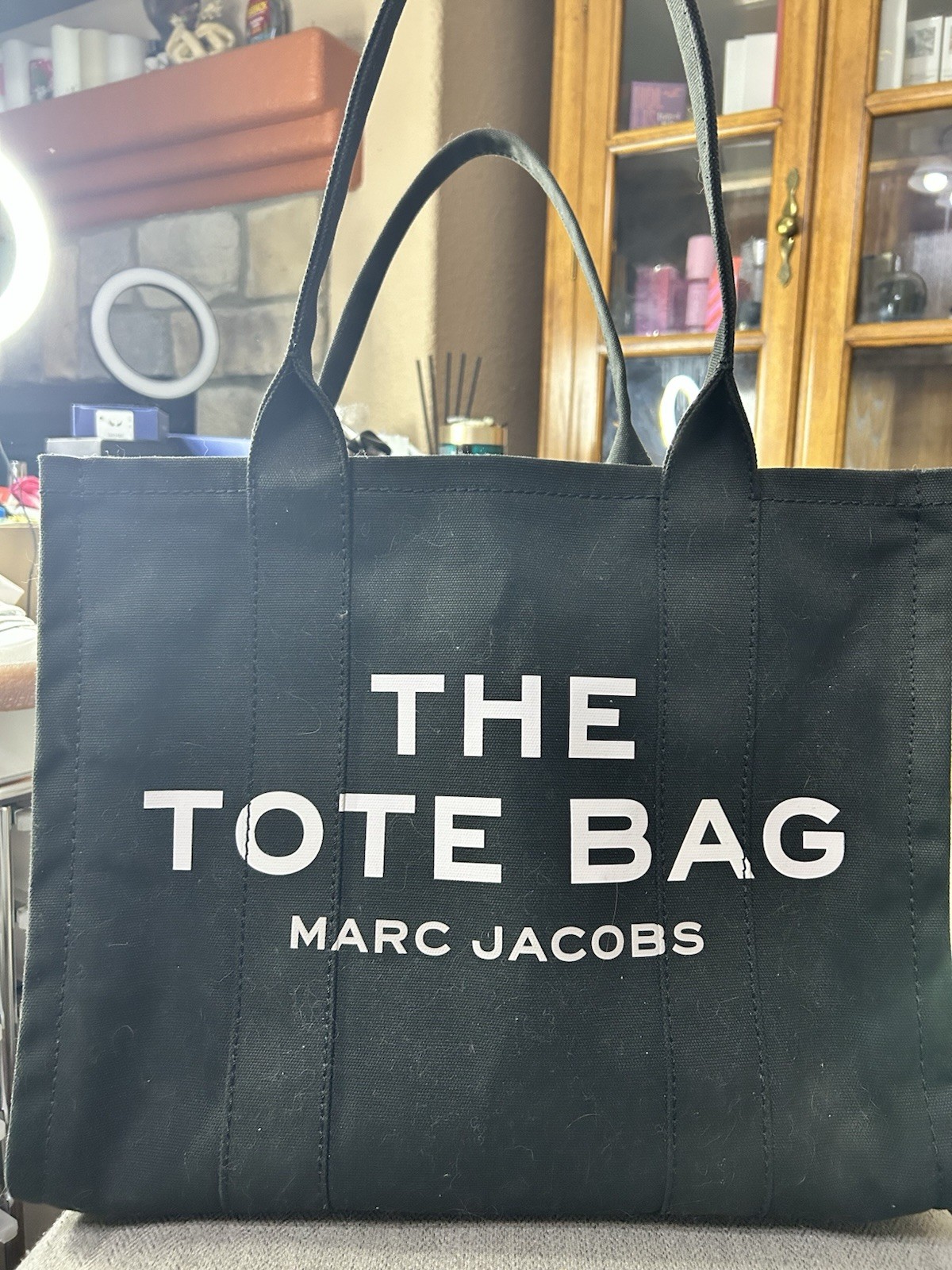 Marc Jacobs The Tote Bag Black Logo Zip Women's Tote with Brand Card