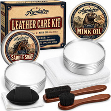 Leather Boot Care Kit: Mink Oil  Saddle Soap,Leather Cleaner Conditioner
