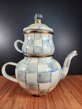 MACKENZIE-CHILDS Enamel High-Tea Teapot Cup and Lid