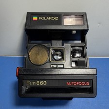 Vintage Polaroid 600 Land Camera Autofocus 660 w/ Original Strap untested