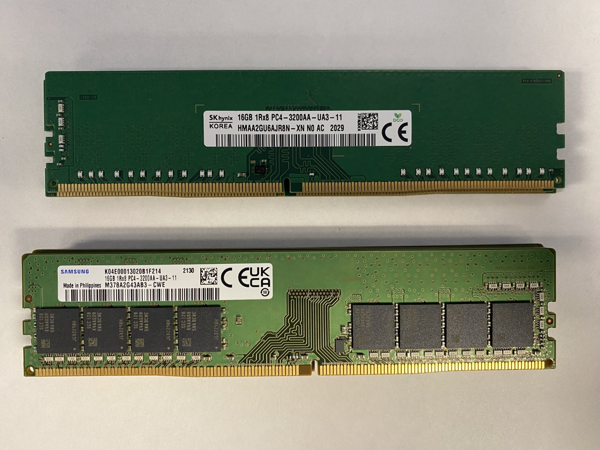 SK Hynix Samsung 16GB 1Rx8 PC4-3200AA-UA3-11 DIMM Desktop RAM
