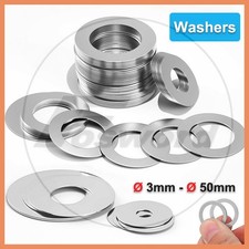 Shim Washers A2 Stainless Steel Washers ID 3mm -50mm Thick 0.1 0.2 0.3 0.4 0.5mm