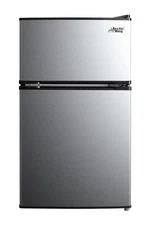 3.2 Cu Ft Two Door Mini Fridge with Freezer, Stainless Steel, E-Star