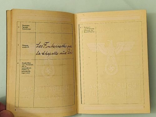 WW2 Germania.  LIBRO DI LAVORO TEDESCO PER STRANIERI 1943 - Foto 9 di 17