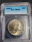 1968 D Silver Uncirculated Toned Kennedy Half Dollar ICG MS 66 FREE SHIPPING