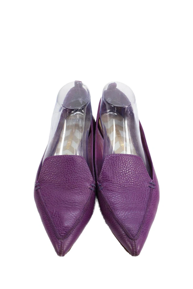 Nicholas Kirkwood Womens Slip On Pointed Toe Loafers Purple Leather Size 41 - Image 2 of 4