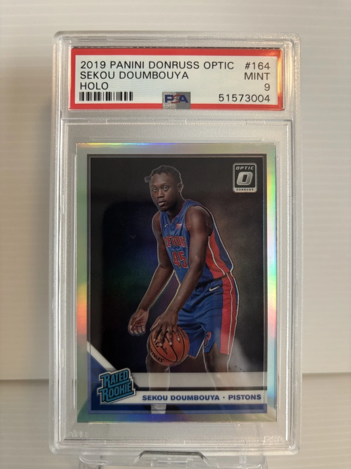 PSA 9 2019-20 Panini Donruss Optic NBA Card #164 Sekou Doumbouya