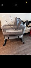 Semphis Convertible Bedside Sleeper Gray, Mosquito Net, Adjustable Height