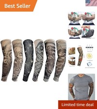 Large Unisex Arm Sleeves Tattoo Covers   6 Unique Patterns for Sun Safety