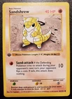 Pokémon TCG Sandshrew Base Set 62/102 Regular 1st Edition Common