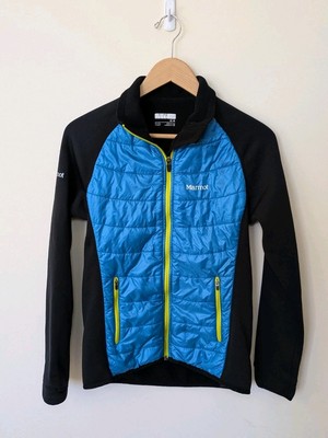 Marmot Woman's Medium Aqua Blue & Black Polartec Jacket