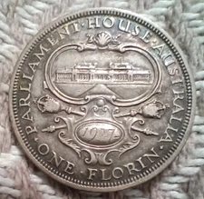 Australia 1927 Florin Sterling XF