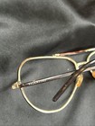 Gold Valentino Aviator Style Glasses Rhinestone  Damage Needs Lenses — photo 5