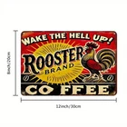 Retro Vintage Rooster Coffee Tin Metal Signs Home Décor Wall Art 8x12