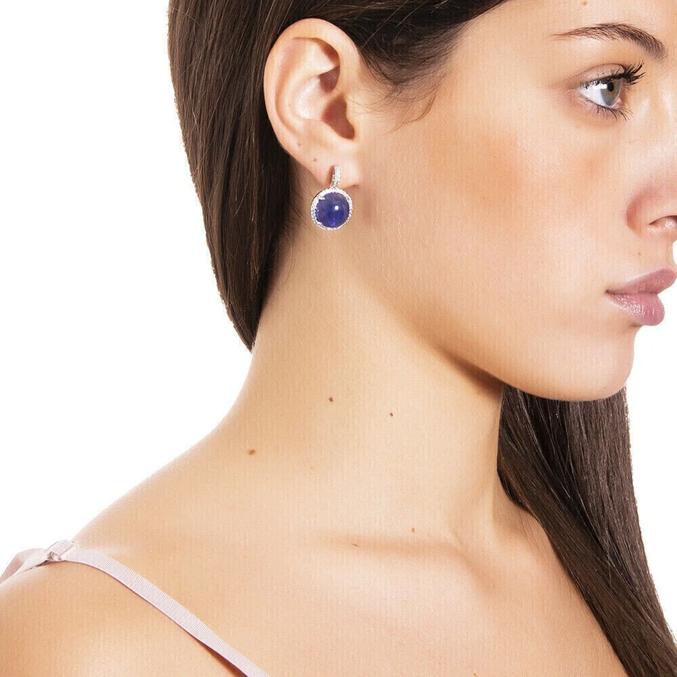 Orecchini Donna Boccadamo con Cristalli Blu Zirconi Bianchi Pendenti XOR475 - Immagine 2 di 3