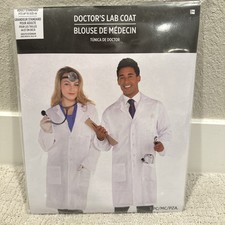 New Doctor's Lab Coat White Suit Yourself Fancy Dress Up Halloween Adult Costume