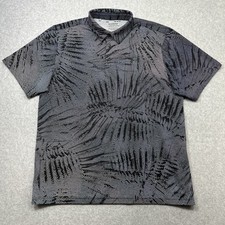 Under Armour Playoff Polo Shirt Large Blue Floral AOP Golf Performance Tropical