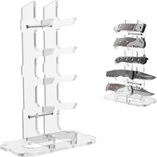 Acrylic Knife Display Stand, Pocket Knife Holder EDC Knife Organizer Rack Foldin