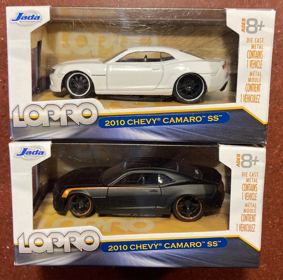 Lot Of 2 Different Jada LOPRO 2010 Chevy Camaro SS cars Flat Black Big Wheels