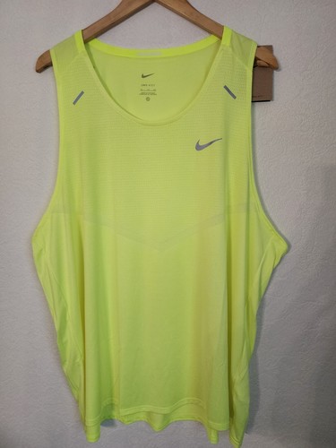 Nike Dri-FIT Rise 365 Running Tank Top Size 3XL Men’s CZ9179-702 Volt NWT
