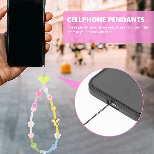 2 Pcs Mobile Phone Chain Miss Beaded Charm Strap Cellphone Lanyard - 第 5/12 張圖片
