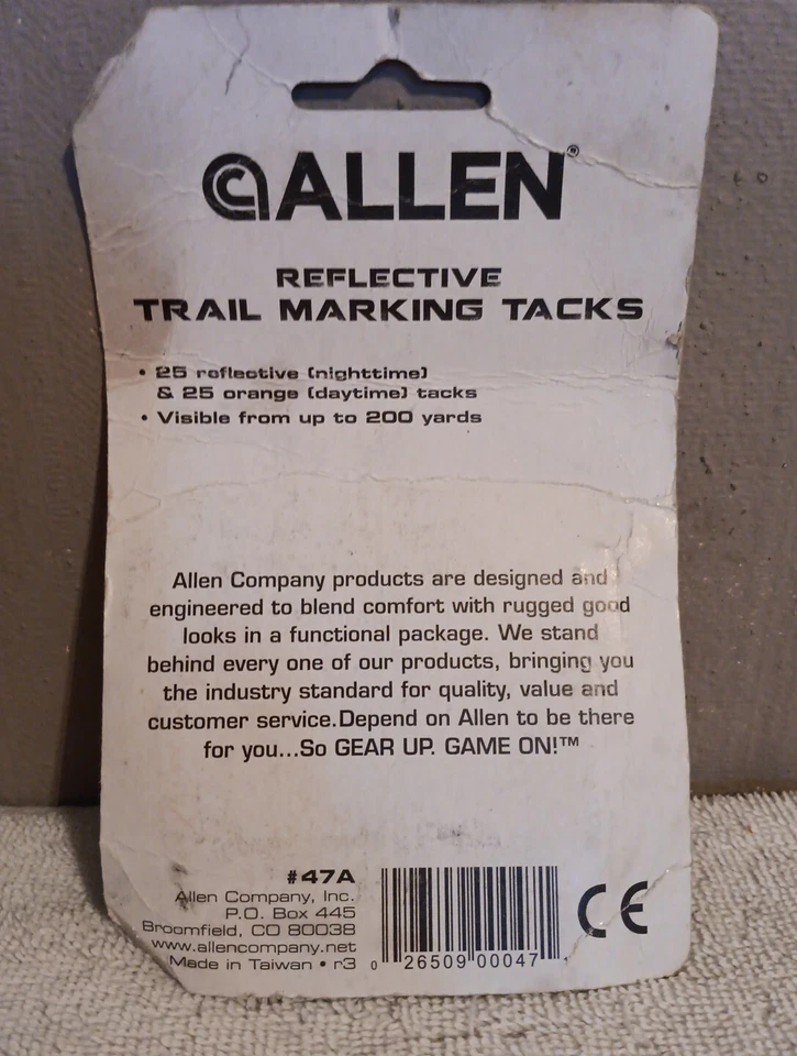 50 Allen Highly Luminous Reflective Hunting Trail Marking Tacks Visible 200 Yds. - Image 2 of 2