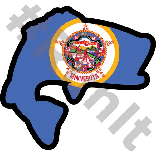 Largemouth Bass - State Flag (Decal) - Picture 29 of 56