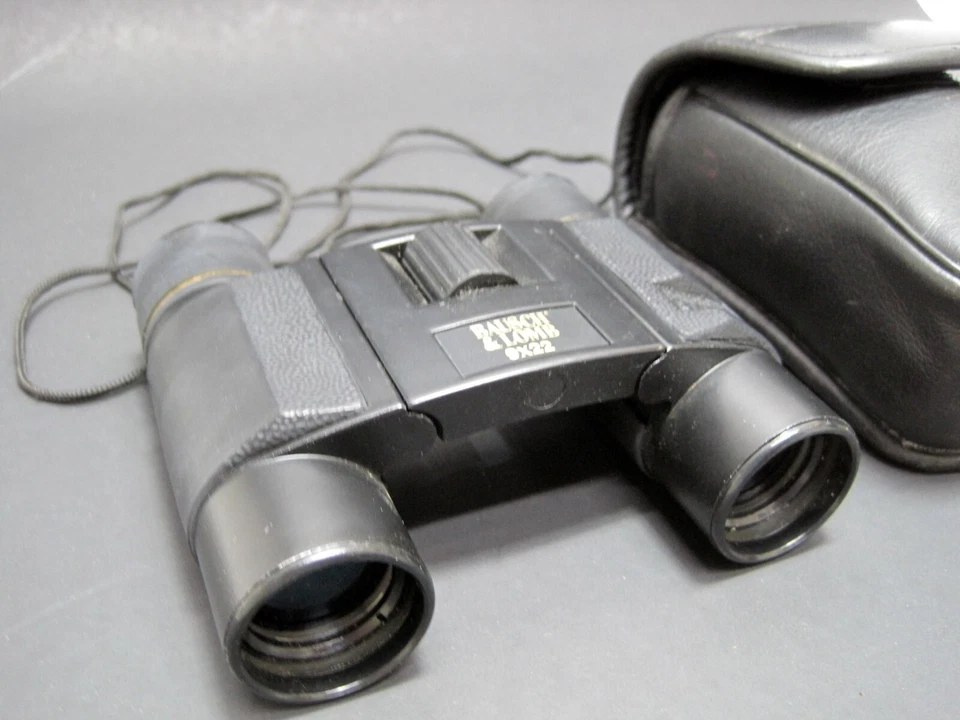 Vintage Bausch & Lomb 9x22 Compact Binoculars W/Case Hunting Hiking Marine - Image 2 of 4