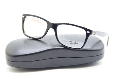 NEW RAY-BAN RB 5228 5014 BLACK RED AUTHENTIC FRAMES W/CASE EYEGLASSES 53-17