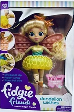 Fidgie Friends Dandelion Wishes, Butterfly-Winged Fashion Doll with Fidget Toy