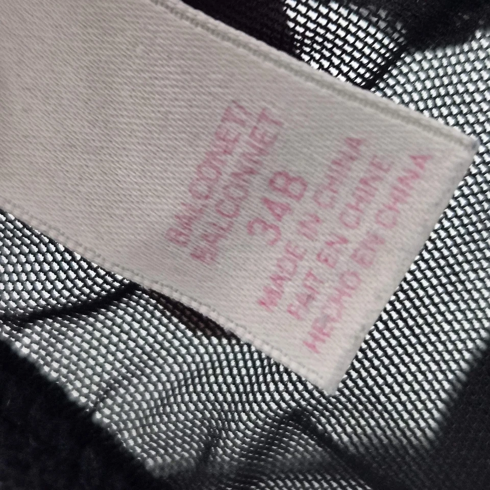 Victoria's Secret Women Bra 34B Black Floral Balconette Underwire - Image 4 of 4