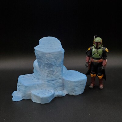 Figure Stand Rocks CUSTOM ICE BLUE FIGURE ROCK STAND 3.75