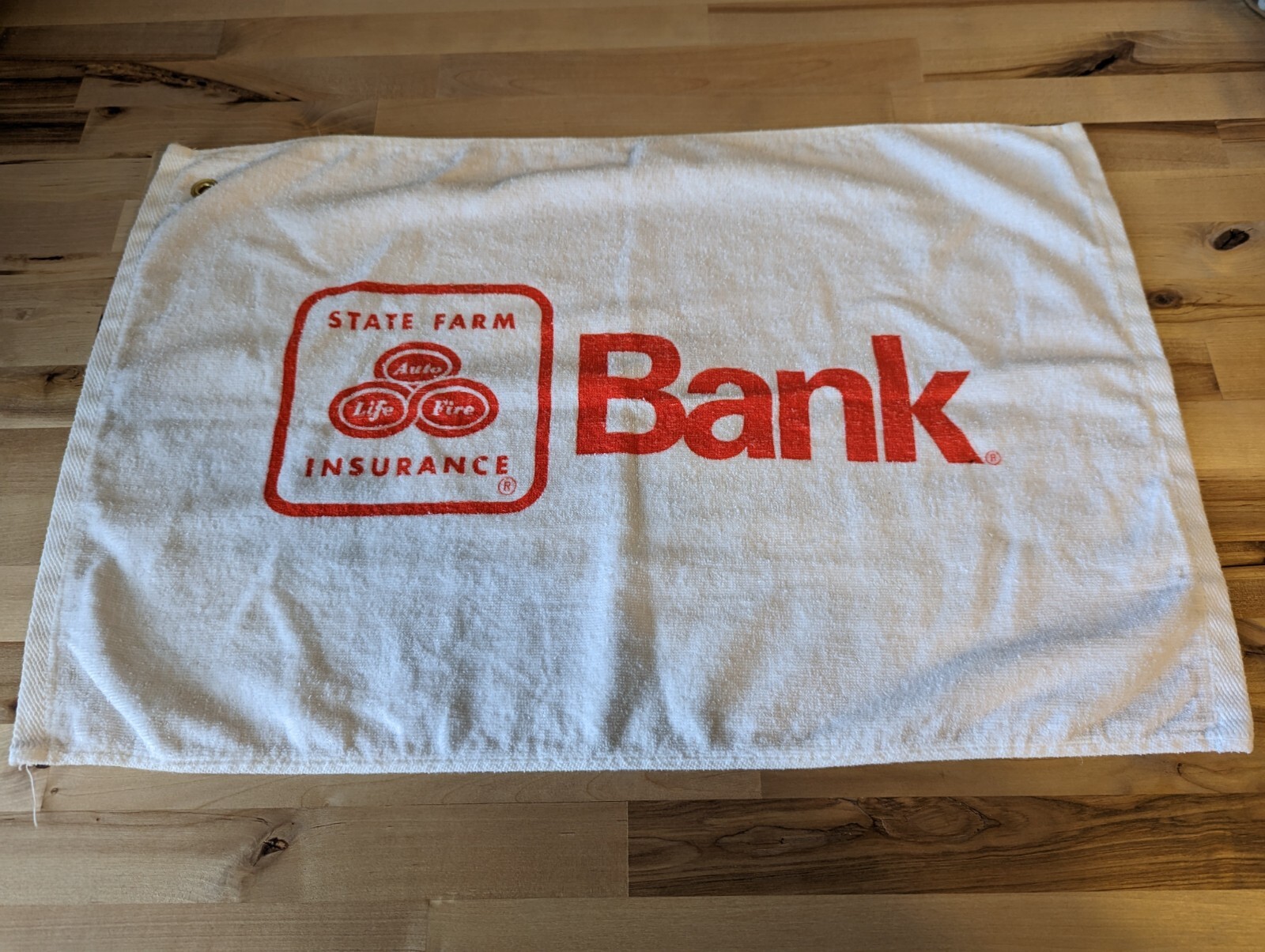 Insurance Program Towel Vintage State Farm Insurance Bank Golf Towel White Red Logo, Free ...