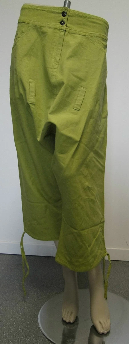 Sarouel 3 4 ethnique vert femme coton broderie celt dos taille M