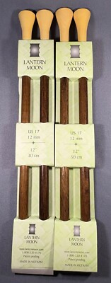 Lantern Moon Knitting Needles US 17  12 inch Rosewood Two Pair NIP PRICE LOWERED