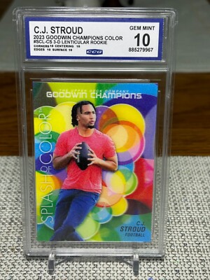 2023 Goodwin Champions #SCL-CS CJ Stroud (Splash of Color 3-D Lenticular) CCG-10