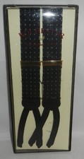 Rochester Black with White Polka Dots Mens Pants Suspenders