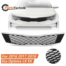 For 2016 2017 2018 Kia Optima LX EX Front Bumper Upper Grille Chrome Trim Grill
