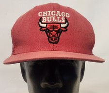 Vintage Chicago Bulls Adjustable Snapback Hat W Fading  * Mitchell & Ness.