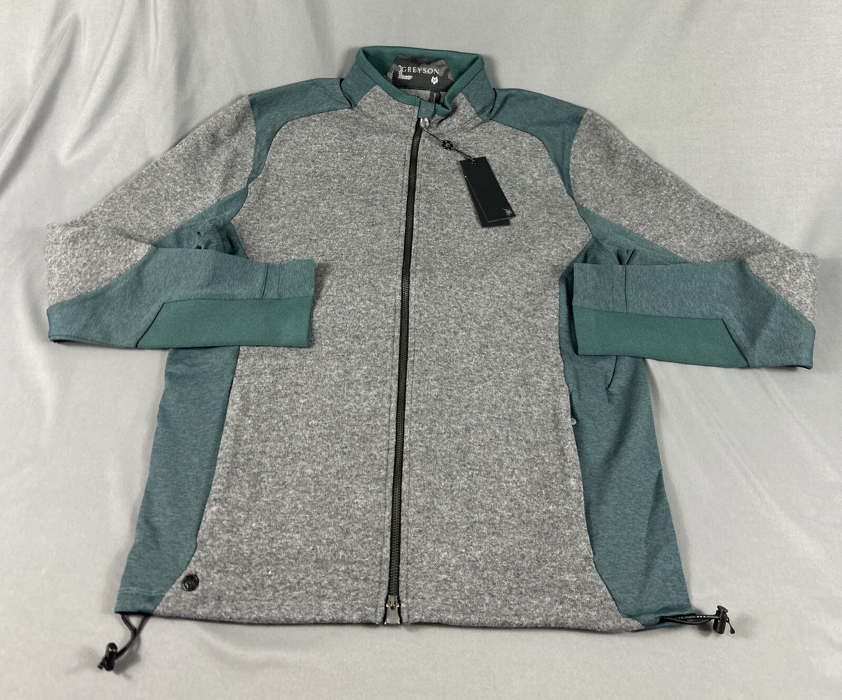 Greyson Golf Jacket Sequoia Luxe Medium Forest Green Gray